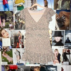 Floral Boutique Mini Dress, Size Medium